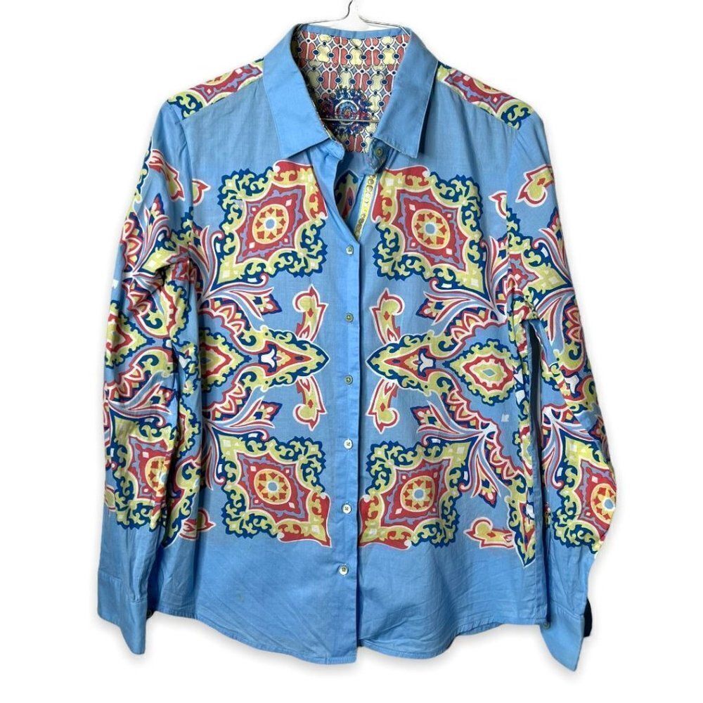 Robert Graham Paisley Button Up Shirt Size S